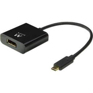 Ewent EW9825 adaptador de cable de vídeo 0,15 m USB Tipo C DisplayPort Negro