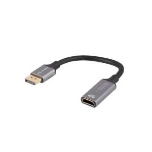 Lanberg AD-DP-HD-02 adaptador de cable de vídeo 0,2 m DisplayPort HDMI Plata