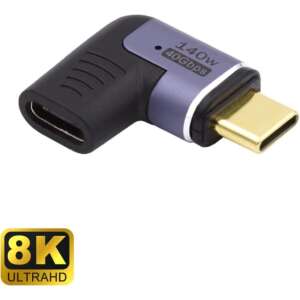 Ewent EC1048 cambiador de género para cable USB-C Negro, Púrpura
