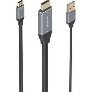 AISENS A109-0871 adaptador de cable de vídeo 1,8 m HDMI + USB USB Tipo C