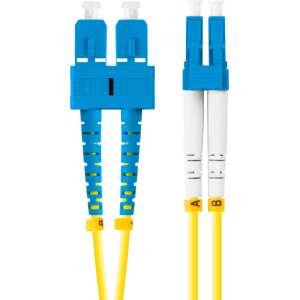 Lanberg FO-SULU-SD11-0020-YE Cable de fibra óptica e InfiniBand 2 m SC LC Amarillo