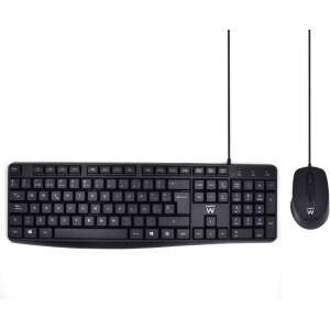 Ewent EW3006 teclado Ratón incluido Oficina USB QWERTY Español Negro