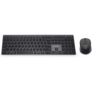 Gembird KBS-ECLIPSE-M500-PT teclado Ratón incluido Universal RF inalámbrico QWERTY Portugués Gris