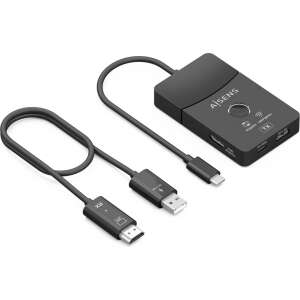 AISENS ASWL-H2KDC30M05-BK base para portátil y replicador de puertos Inalámbrico y alámbrico USB 3.2 Gen 1 (3.1 Gen 1) Type-C