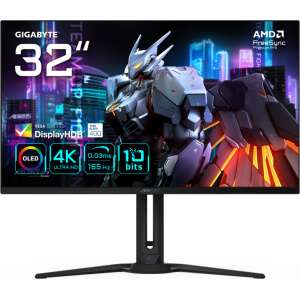 GIGABYTE AORUS FO32U 31,5” Monitor de juegos UHD - 3840 x 2160 (UHD), 165Hz, 0,03ms, 250 cd/m², FreeSync Premium Pro, DisplayHDR True Black 400, HDMI 2.1, DisplayPort 1.4
