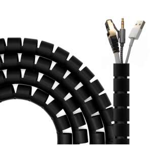AISENS Organizador De Cable En Espiral 25mm, Negro, 2.0 m