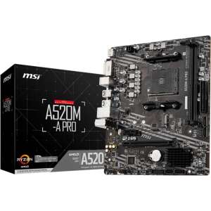 MSI A520M-A PRO placa base AMD A520 Zócalo AM4 micro ATX