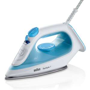 Braun TexStyle 1 SI1050BL Plancha a vapor Suela de cerámica 2000 W Azul, Blanco