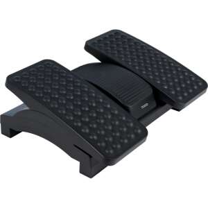 TooQ Reposapiés Ajustable en Altura e Inclinación, Negro
