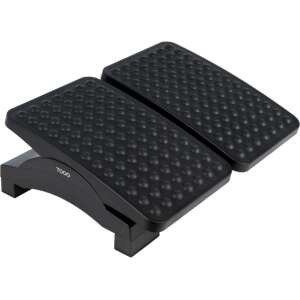 TooQ Reposapiés Ajustable en Altura e Inclinación, Negro