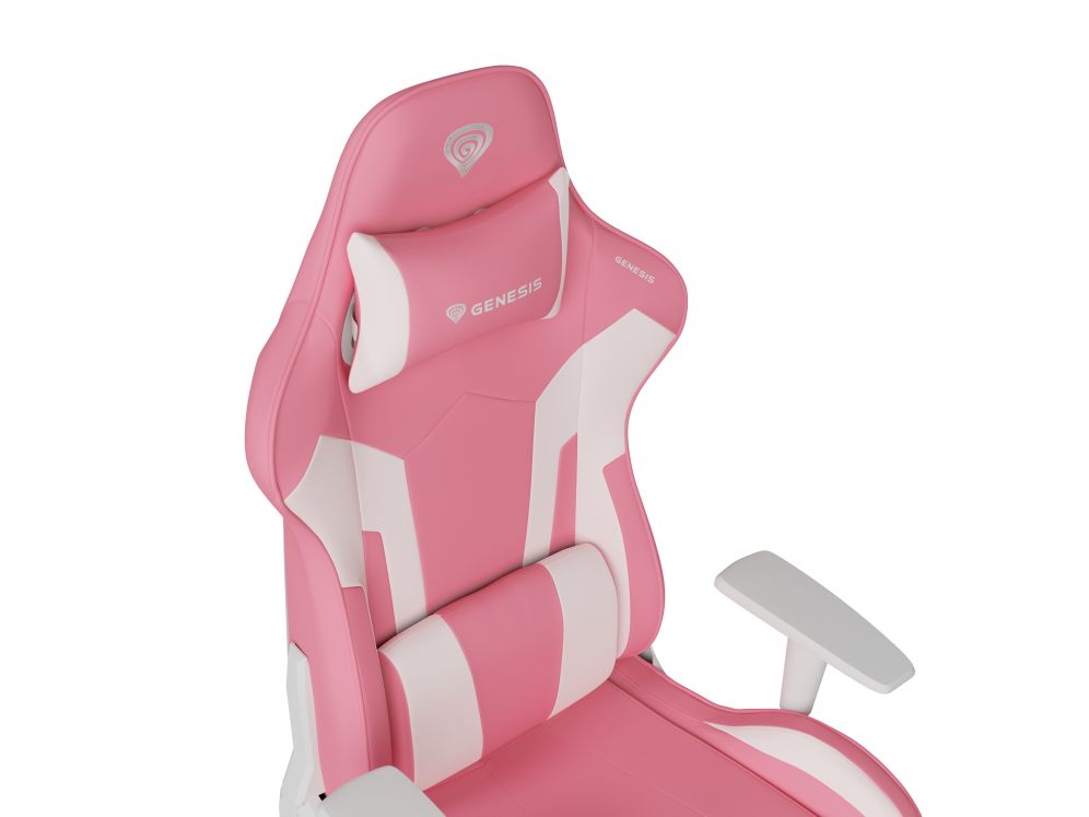Genesis Nitro 710 Silla Gaming Ergonómica Rosa/Blanco