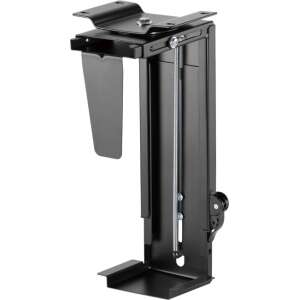 AISENS Soporte CPU Bajo Escritorio Giratorio y Ajustable Negro