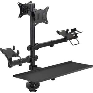 TooQ TQPM0003 Soporte de Mesa para TPV, Impresora y 2 Pantallas 17”-32”