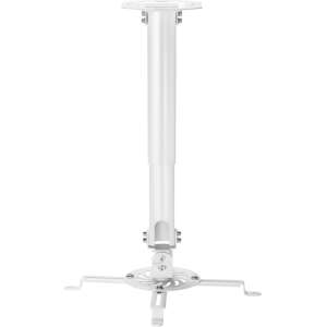 AISENS Soporte Universal Giratorio, Inclinable y Extensible de Techo para Proyector 13.5Kg, Blanco
