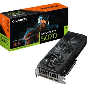 GIGABYTE GeForce RTX 5070 WINDFORCE OC SFF 12G Tarjeta Gráfica - 12GB GDDR7, 192 bits, PCI-E 5.0, 2542 MHz Core Clock, 3 x DP 2.1a, 1 x HDMI 2.1b, NVIDIA DLSS 4, GV-N5070WF3OC-12GD