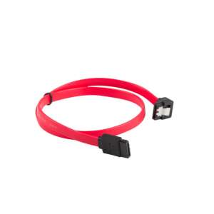 Lanberg Cable SATA III 6Gb/s Hembra-Hembra con Clip Metálico 0.5m Rojo
